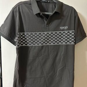 Gucci Brown Polo Shirt with Modern Design